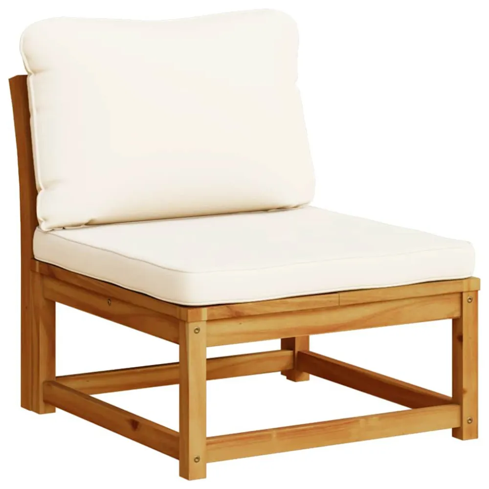Divano da Giardino con Cuscini Legno Massello Acacia per Giardino e Spiaggia