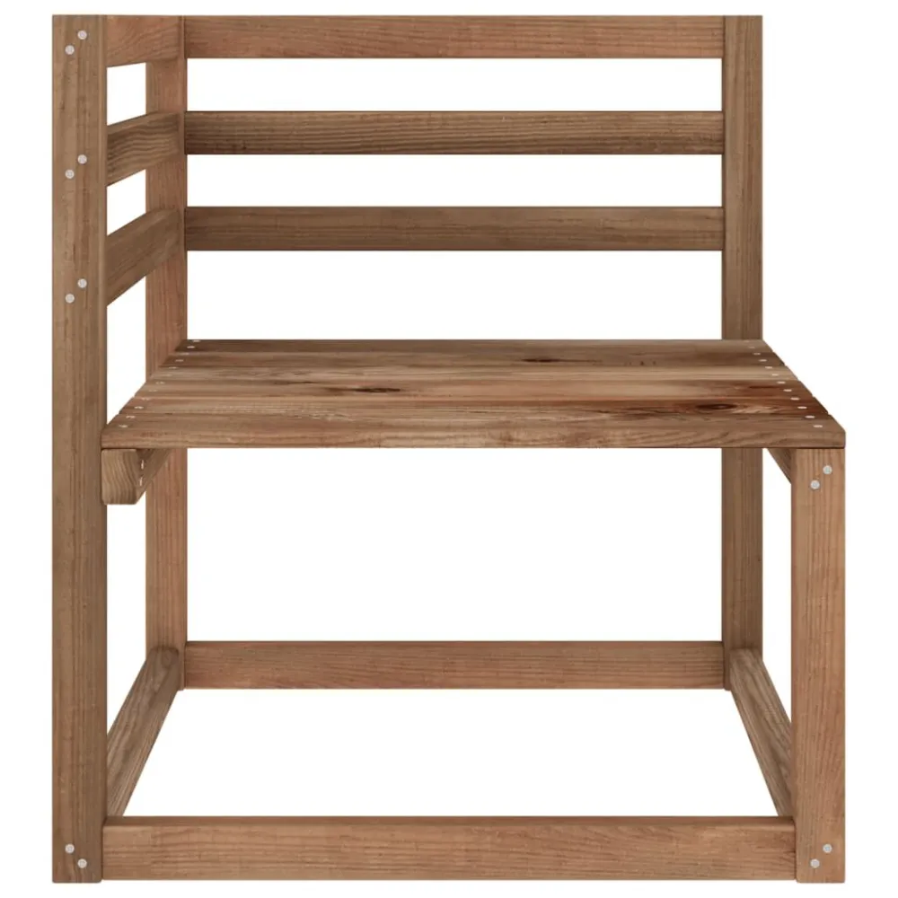 Divano da Giardino Pallet 2 Posti con Cuscini Neri Legno Pino Easy Storage
