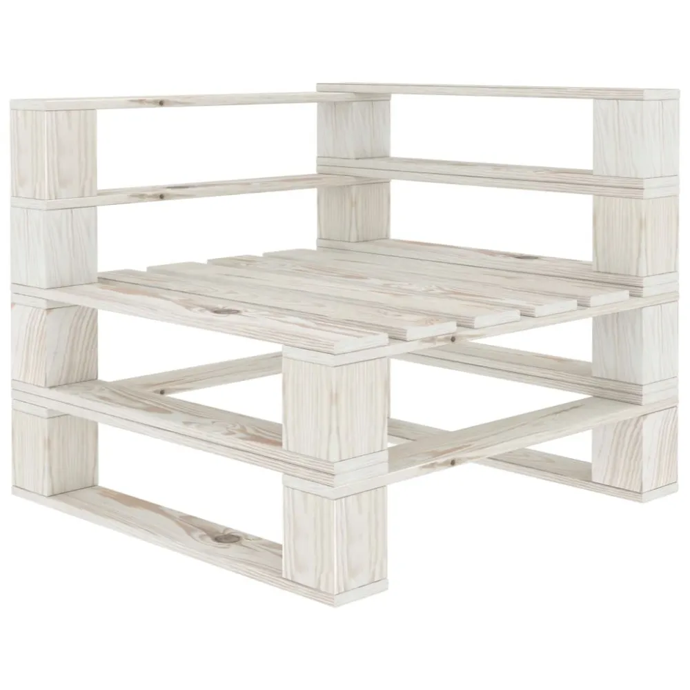 Divano da Giardino Pallet 2 Posti con Cuscini Neri Legno Colori Vivaci
