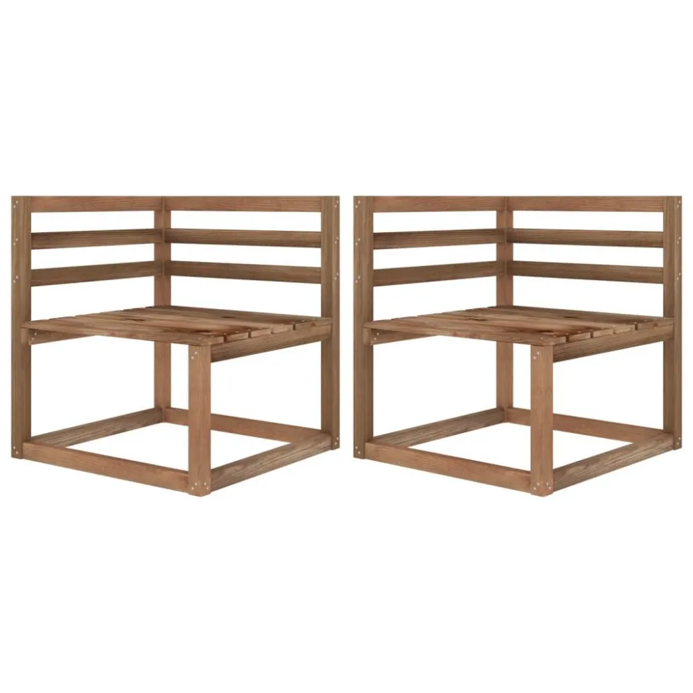 Divano da Giardino Pallet 2 Posti con Cuscini Panna Legno Pino