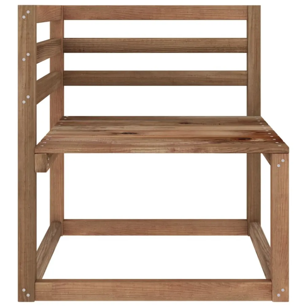 Divano da Giardino Pallet 2 Posti con Cuscini Panna Legno Pino