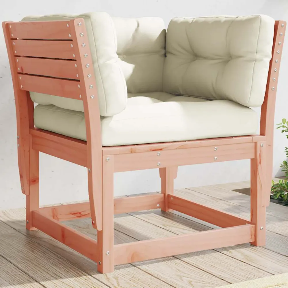 Poltrona Girevole Divano Giardino Braccioli con Cuscini Legno Massello di Douglas
