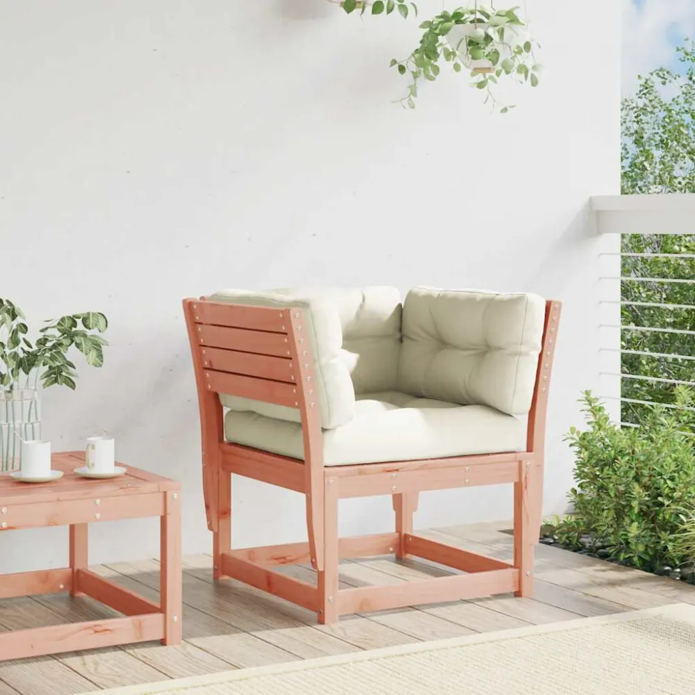 Poltrona Girevole Divano Giardino Braccioli con Cuscini Legno Massello di Douglas