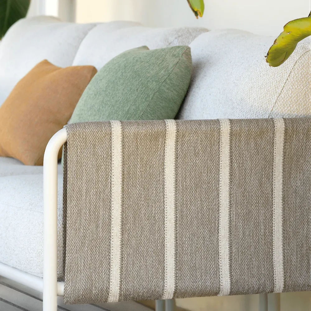 Poltrona Girevole Modulo angolare divano metallo "Hamptons" con cuscini cm 80x80 84h