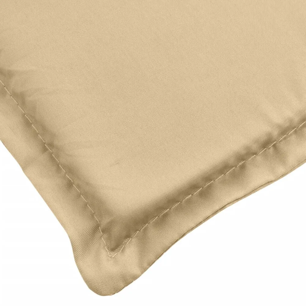 Pouf Portaoggetti Cuscino Panca da Giardino Crema Mélange 180x50x7 cm Tessuto