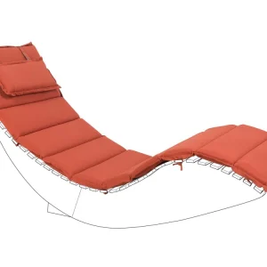 Pouf Portaoggetti Cuscino per lettino da giardino BRESCIA rosso 180 x 60 x 5 cm