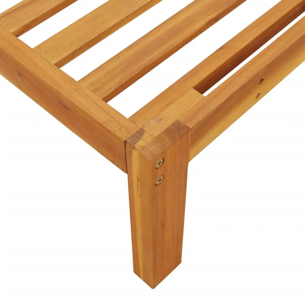 Pouf Portaoggetti Divani Angolari Pallet Giardino con Cuscini 2pz Massello Acacia