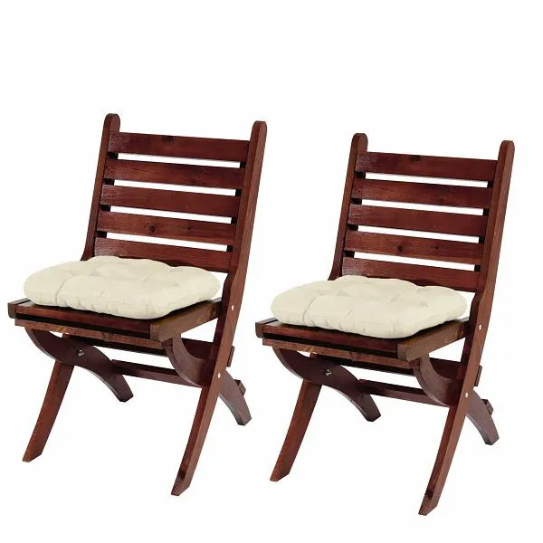 Pouf Portaoggetti Mendler Dublin set di 10 cuscini per sedili cuscini per sedie 41x38x8cm crema 37609+37609+37609+37609+37609