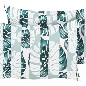 Pouf Portaoggetti Set di 2 cuscini da esterno verde 40 x 60 cm TERMINI
