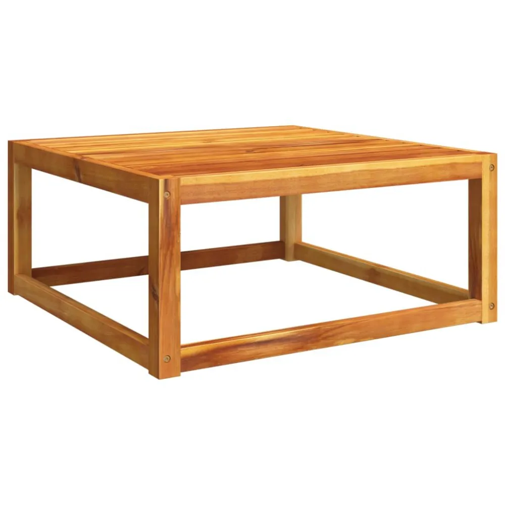 Pouf Portaoggetti Set Divano da Giardino 6 pz con Cuscini Massello di Acacia