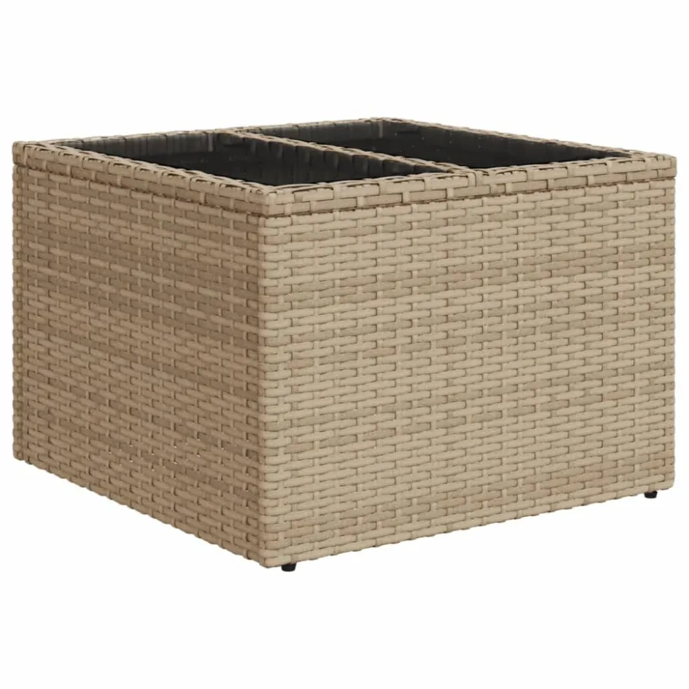 Sedia Pieghevole Set Divano da Giardino 8 pz con Cuscini Sabbia Polyrattan