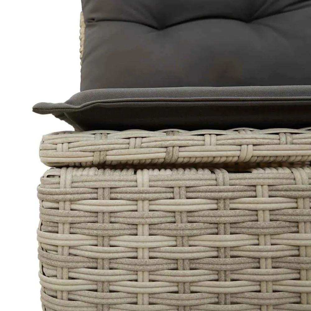 Set Divano da Giardino 6pz con Cuscini Grigio Palese Polyrattan Colori Vivaci