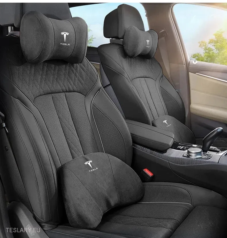 Cuscino per cuscino per cuscinetto di supporto pelle pelle Tesla pelle con logo