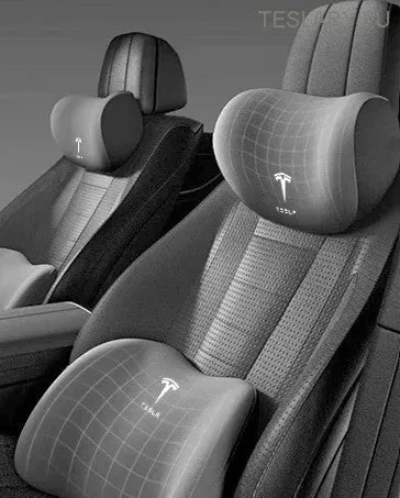 Tesla Modello 3 y s x cuscino cuscino e lombare con logo (nero)