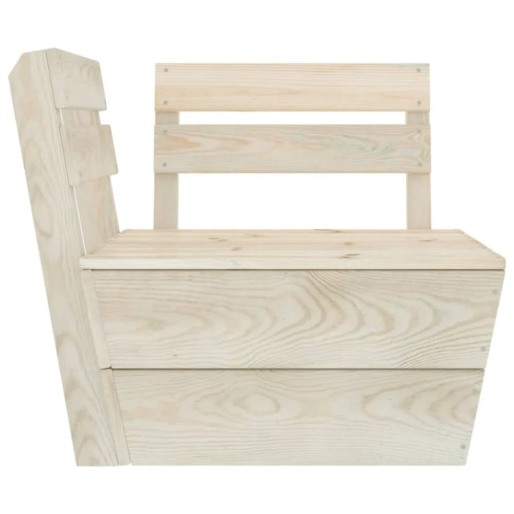 Confortevole Ergonomico Divano da Giardino 2 Posti su Pallet Legno Abete Impregnato