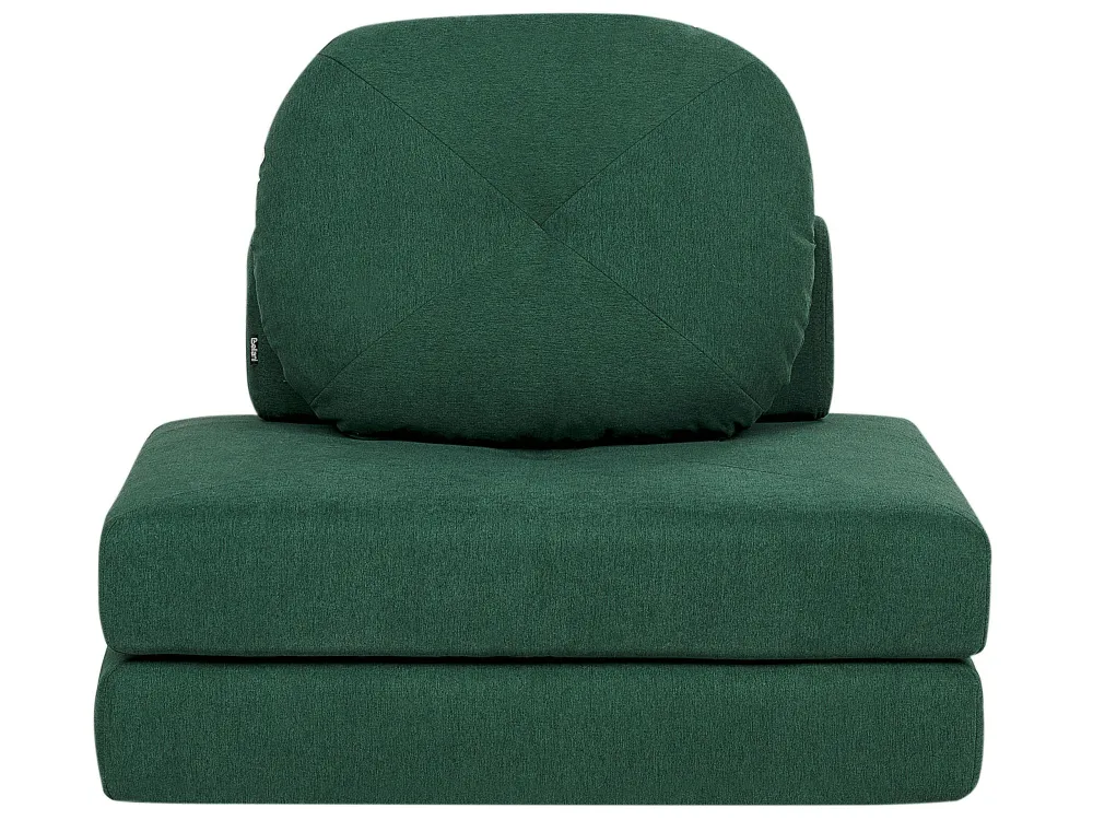 Confortevole Ergonomico Divano letto singolo tessuto verde fosco OLDEN