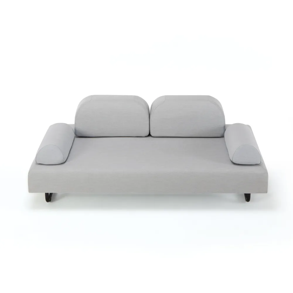 Confortevole Ergonomico Modulo triplo divano imbottito "Santa Fe" metallo da giardino cm 190x90 70h