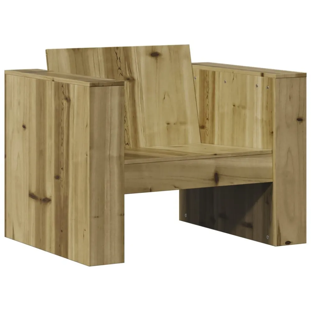 Divano da Giardino 79x60x62 cm Legno Impregnato di Pino con Cuscino Estraibile