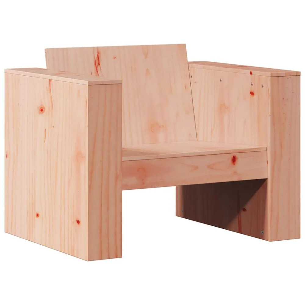 Divano da Giardino 79x60x62 cm Legno Massello di Douglas con Schienale Regolabile