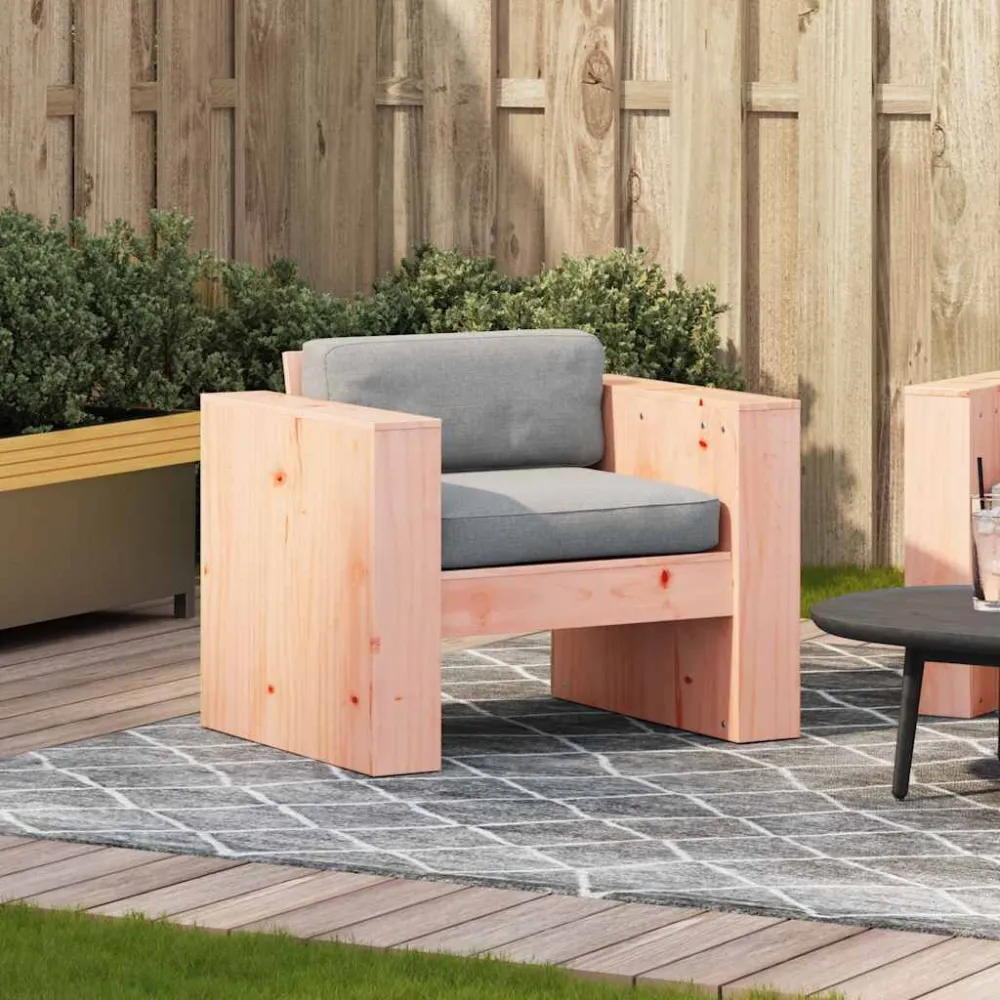 Divano da Giardino 79x60x62 cm Legno Massello di Douglas con Schienale Regolabile