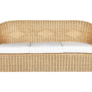 Divano da giardino LIVADEIA Rattan Naturale | Pieghevole e Leggera