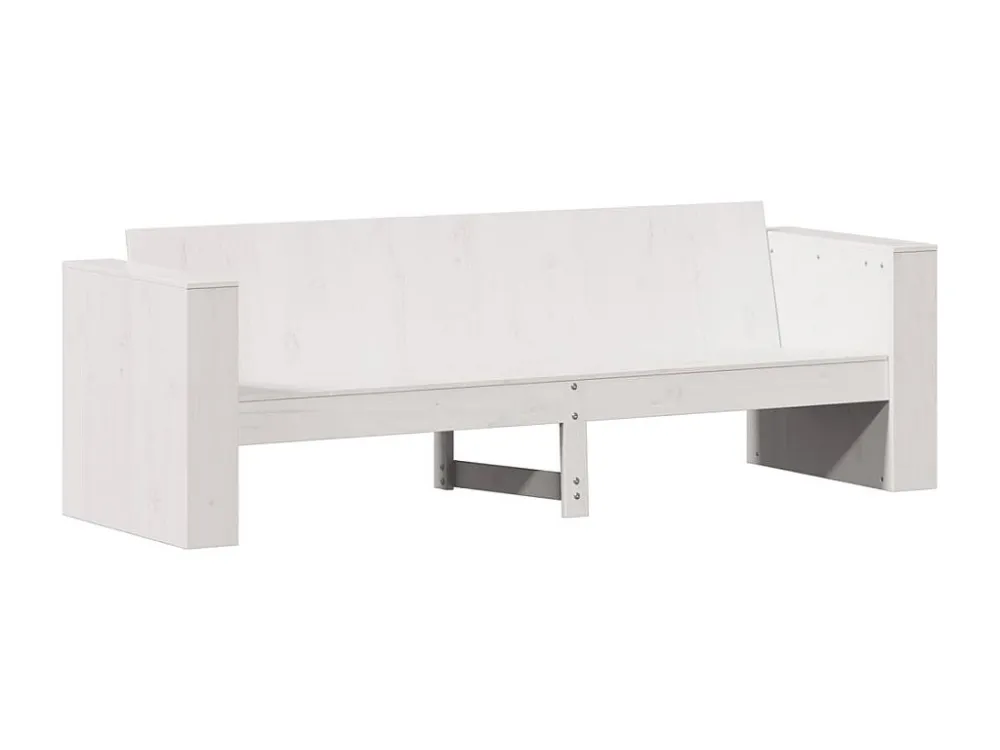 Divano da giardino 3 posti bianco 189x60x62 cm legno di pino massiccio