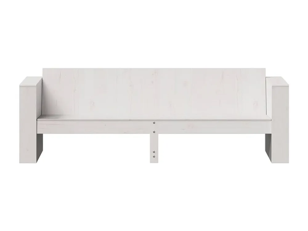 Divano da giardino 3 posti bianco 189x60x62 cm legno di pino massiccio