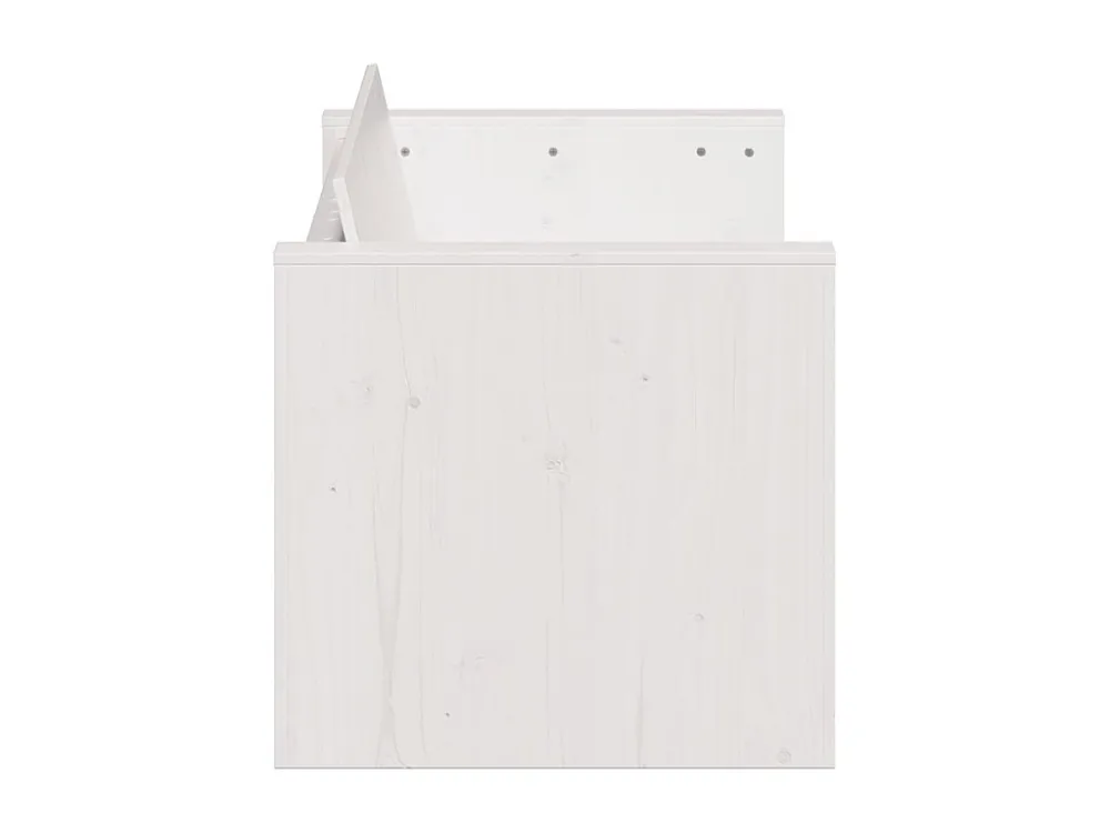 Divano da giardino 3 posti bianco 189x60x62 cm legno di pino massiccio