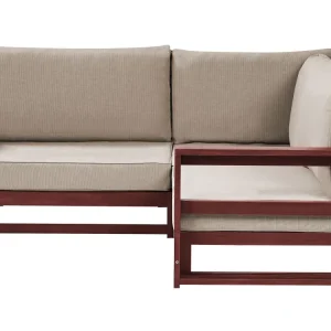 Divano da giardino TIMOR Legno d'acacia Rosso cupo Reversibile con Schienale Regolabile