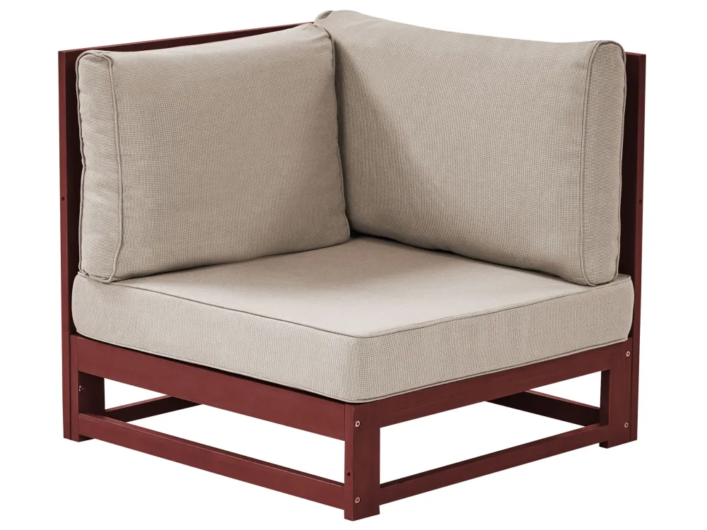 Divano da giardino TIMOR Legno d'acacia Rosso cupo Reversibile con Schienale Regolabile
