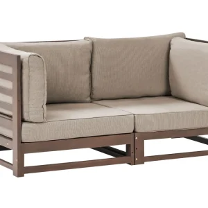 Divano da giardino TRANI Legno d'acacia certificato FSC® Legno nero con Sistema di Montaggio Rapido