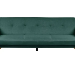 Divano letto 3 posti tessuto verde fosco FLORLI