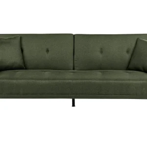 Divano letto.3 posti tessuto verde nero LUCAN Easy Storage