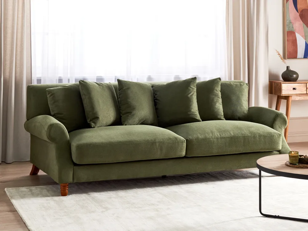 Divano 3 posti tessuto verde EIKE Colori Vivaci