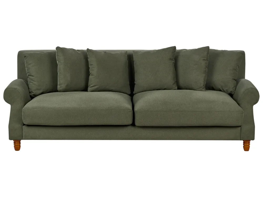 Divano 3 posti tessuto verde EIKE con Rivestimento Tessuto