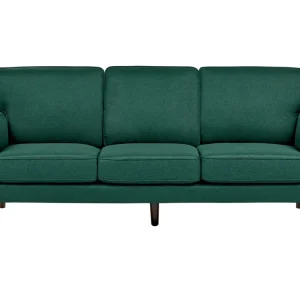 Divano 3 posti tessuto verde nero LOKKA