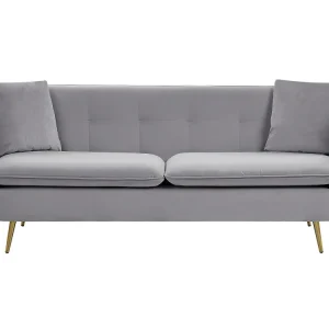 Divano 3 posti di velluto grigio FREDERICA Easy Storage