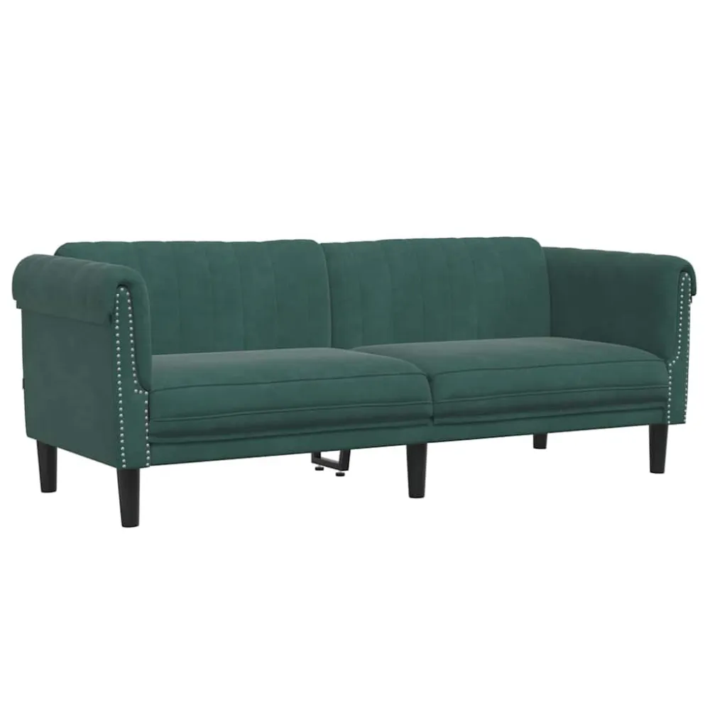 Divano 3 Posti Verde Fosco Velluto