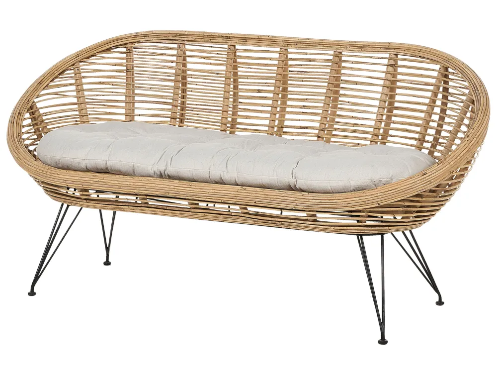 Panca Dondolo Divano da giardino MARATEA Rattan Naturale