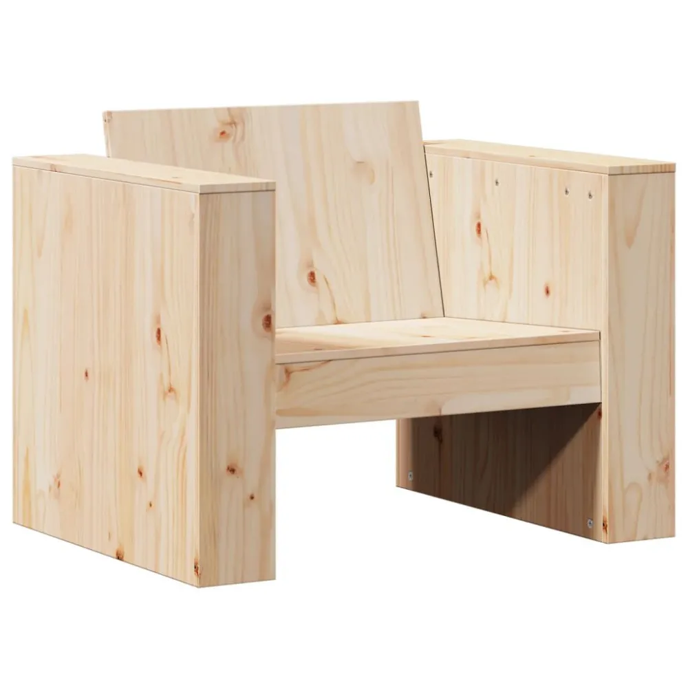 Poltrona Dondolo Divano da Giardino 79x60x62 cm Legno Massello di Pino