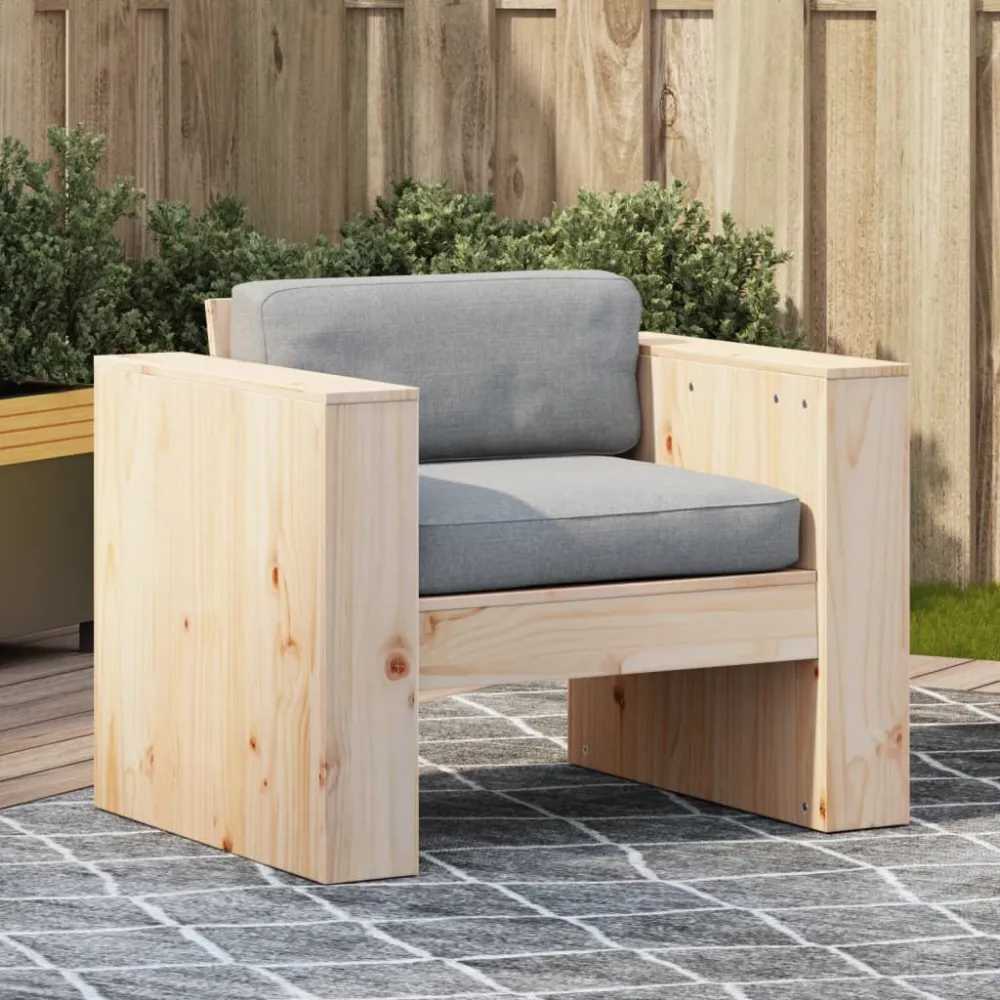 Poltrona Dondolo Divano da Giardino 79x60x62 cm Legno Massello di Pino