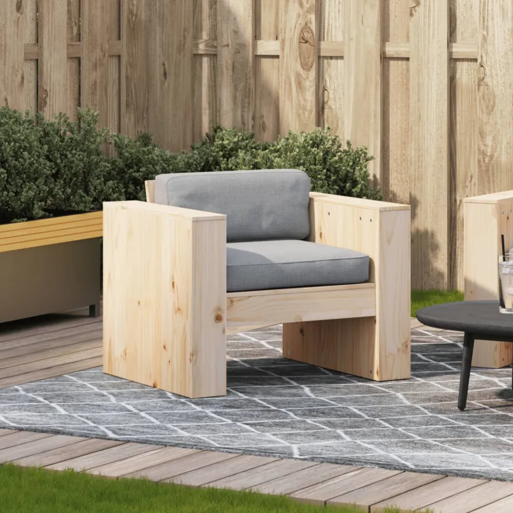 Poltrona Dondolo Divano da Giardino 79x60x62 cm Legno Massello di Pino