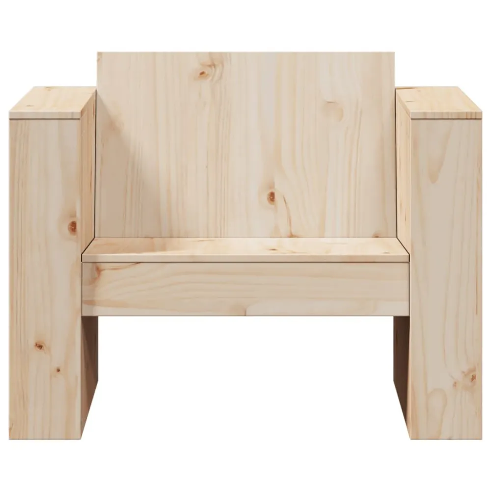 Poltrona Dondolo Divano da Giardino 79x60x62 cm Legno Massello di Pino