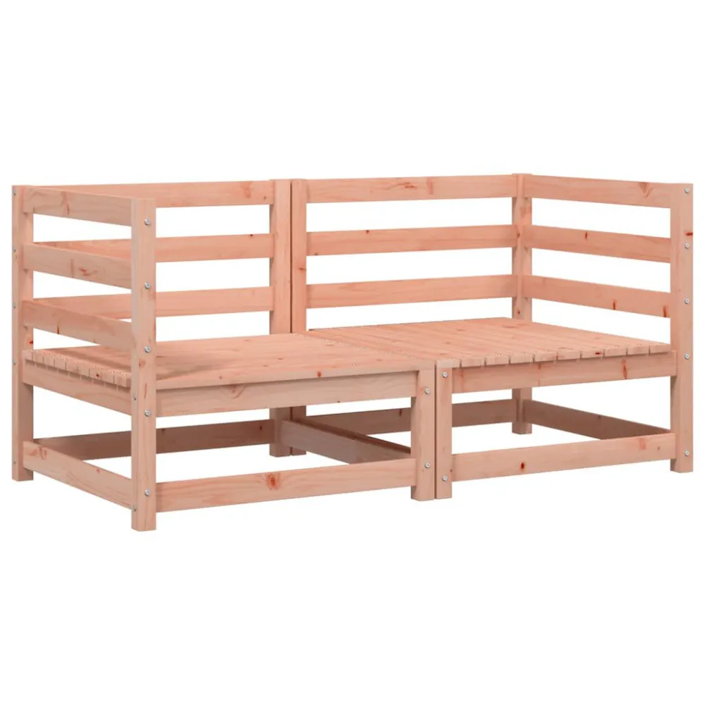 Pouf Portaoggetti Divani Angolari Giardino 2pz 70x70x67cm Legno Massello Douglas