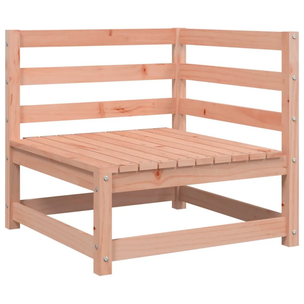 Pouf Portaoggetti Divani Angolari Giardino 2pz 70x70x67cm Legno Massello Douglas