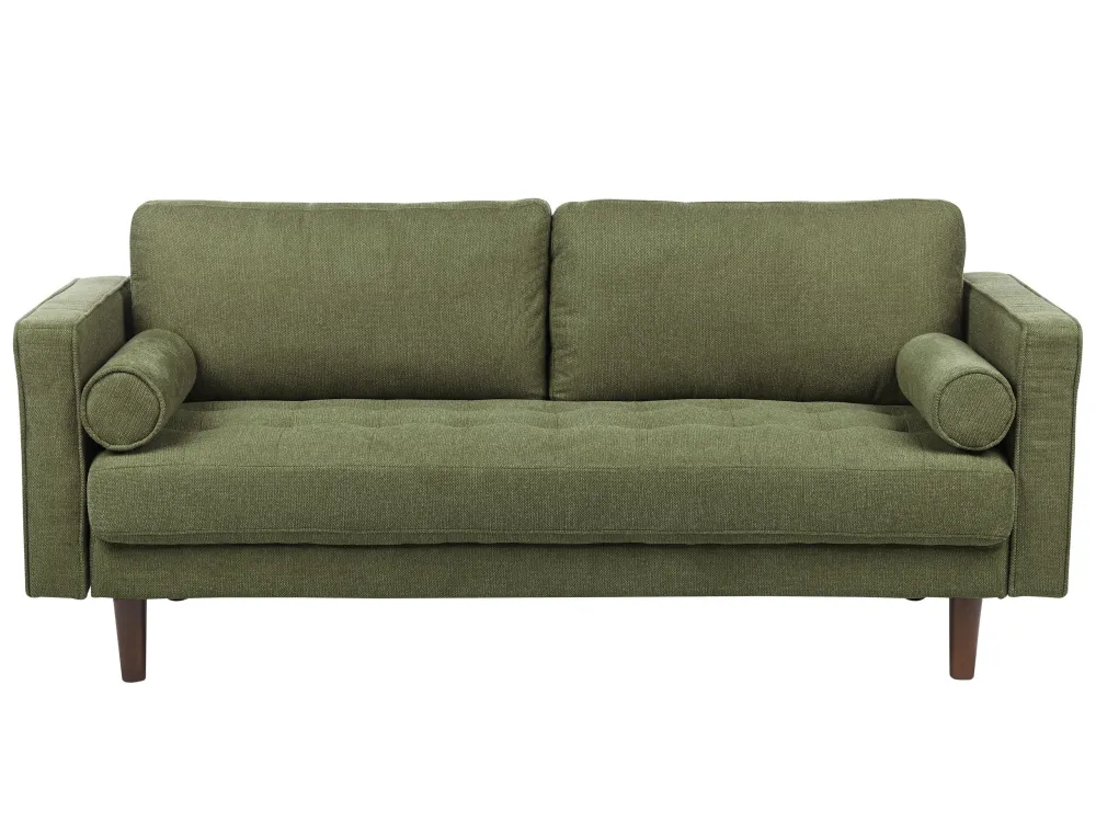 Pouf Portaoggetti Set da soggiorno 4 posti tessuto verde NURMO