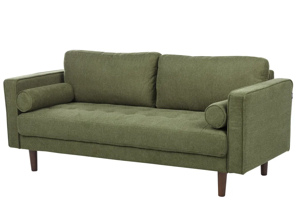 Pouf Portaoggetti Set da soggiorno 4 posti tessuto verde NURMO