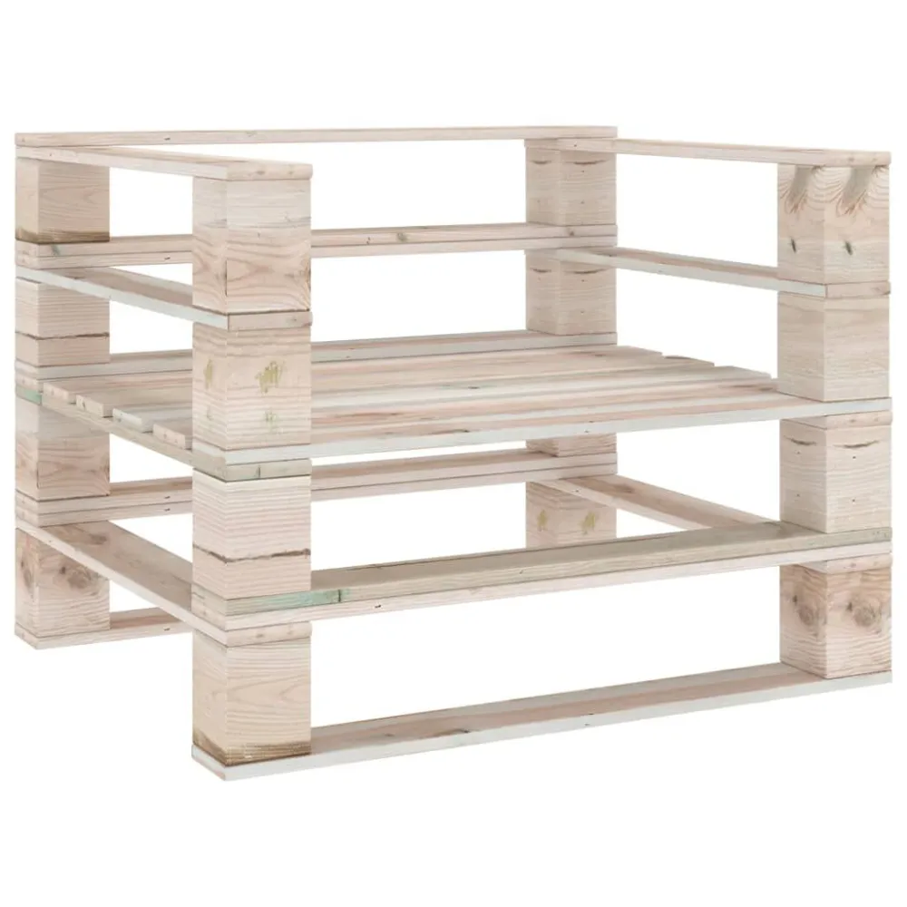 Premium Resina Sintetica Divano Pallet da Giardino Legno di Pino Impregnato