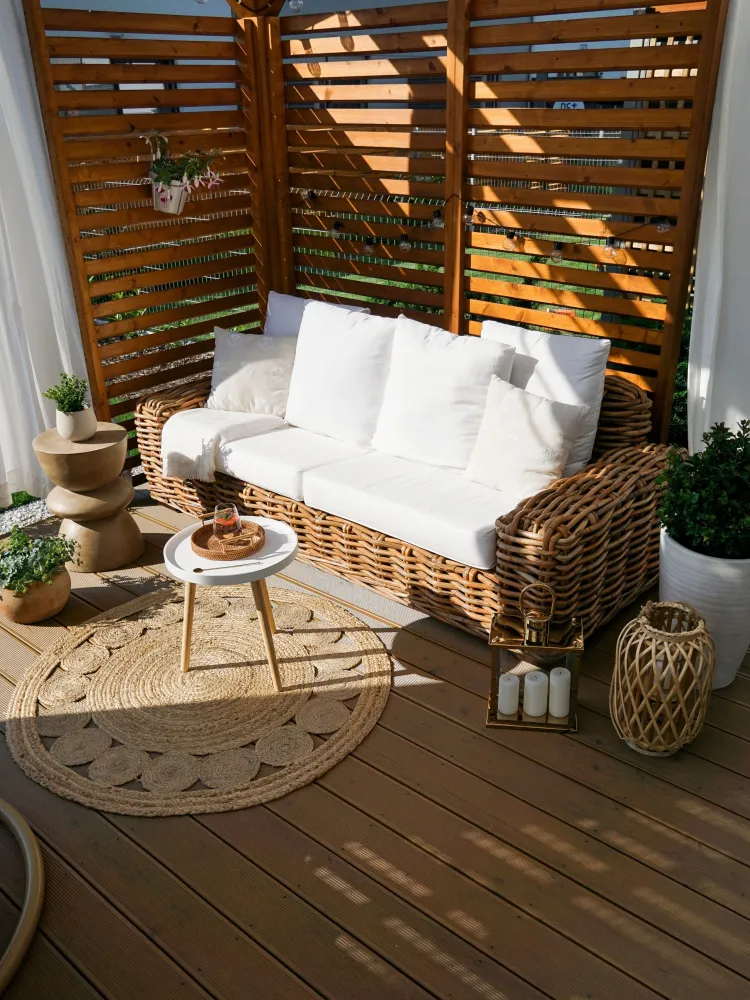 Premium Resina Sintetica Divano 3 posti rattan naturale FORLI