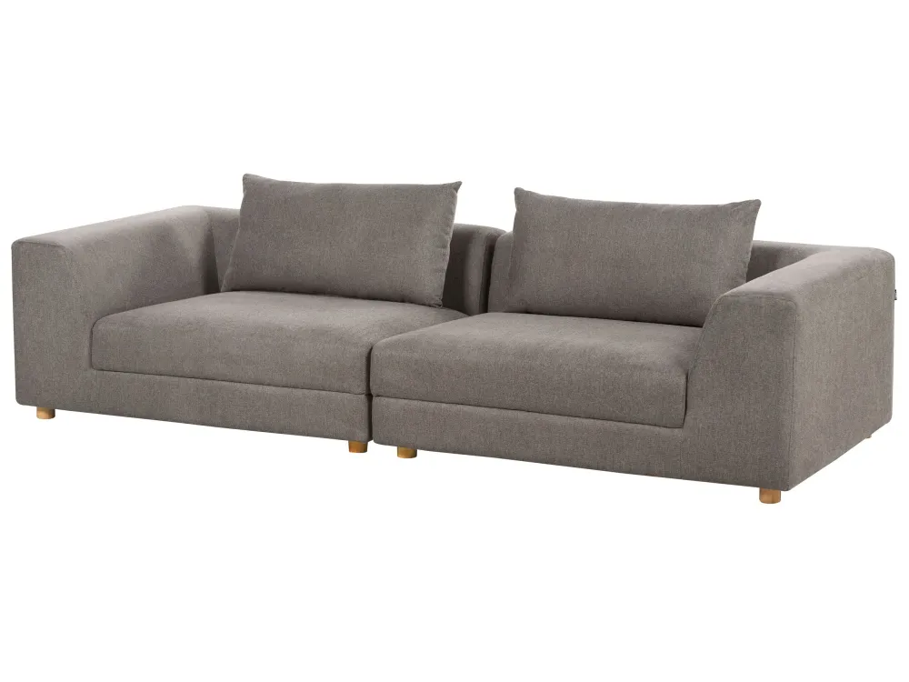 Premium Resina Sintetica Divano 3 posti tessuto marrone LERMON